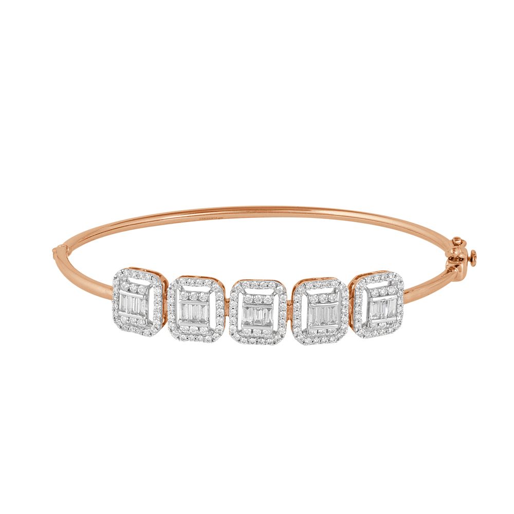 Classic Bracelet in Diamonds and 14KT Rose Gold-All Jewellery-OBF22041-D300XEC
