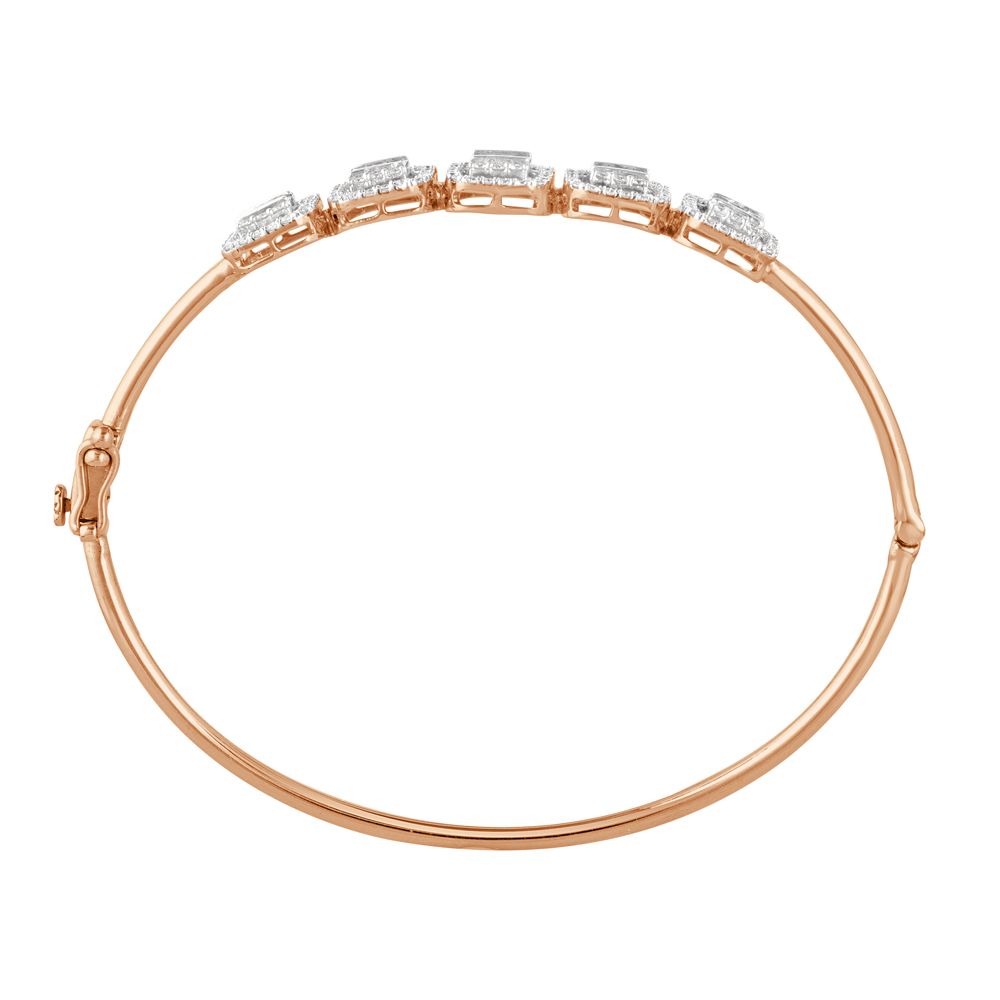 Classic Bracelet in Diamonds and 14KT Rose Gold-All Jewellery-OBF22041-D300XEC
