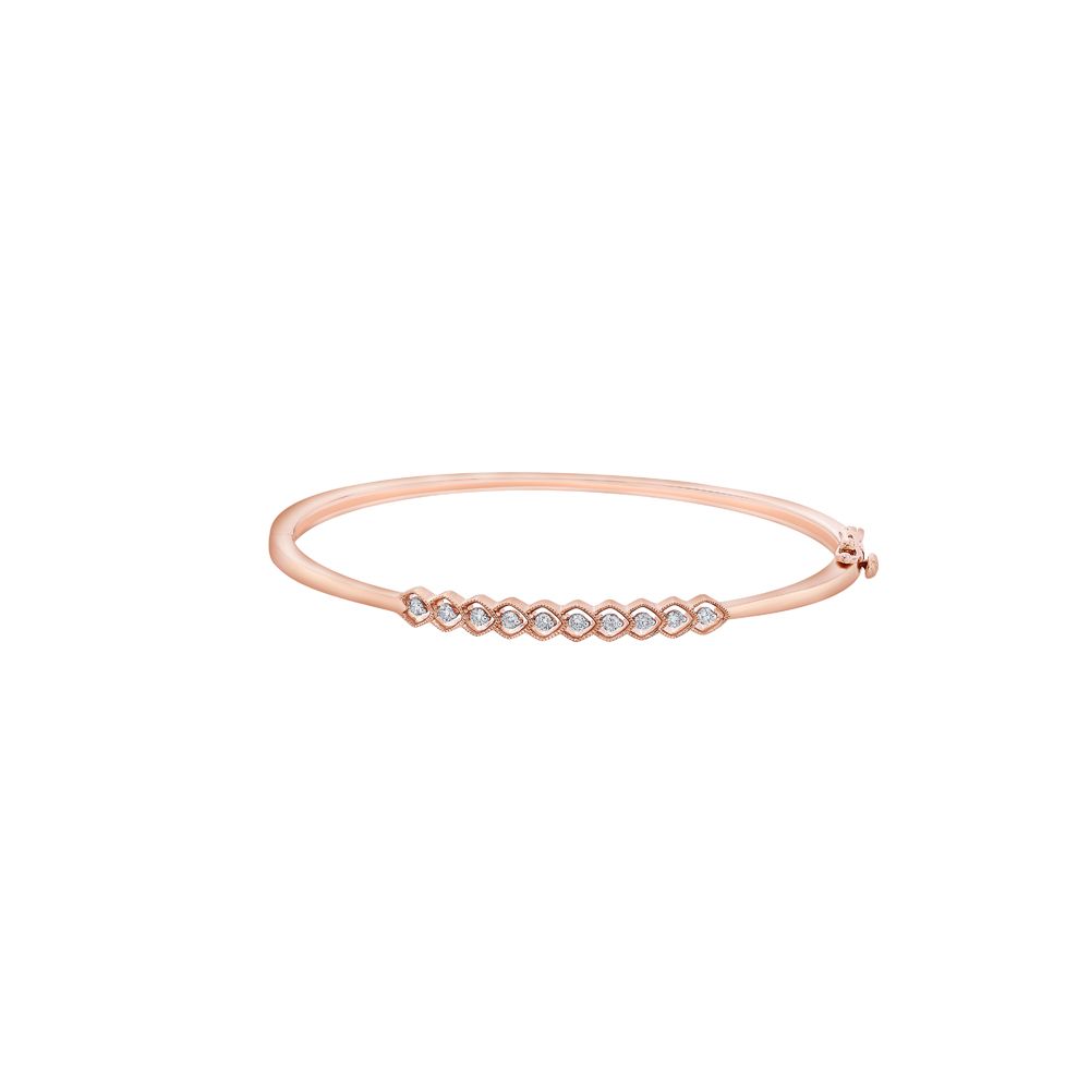 Delicate Diamond Bracelet in Rose Gold-Bracelets-OBF23008