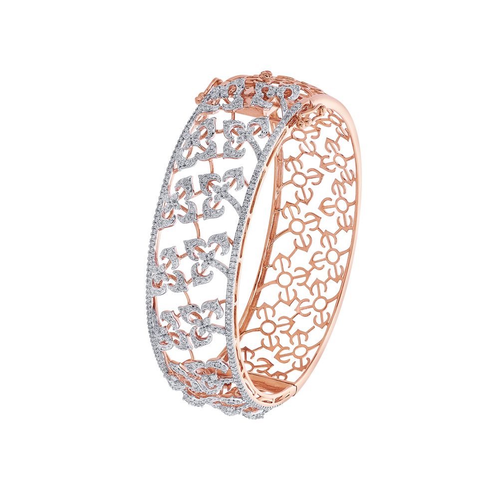 Exquisite 18KT Rose Gold Filigree Bracelet-All Jewellery-OBF23014