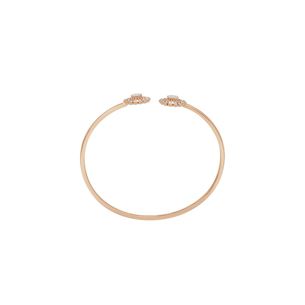 Floral Twisted Design Diamond Bracelet-Bracelets-OBF23R17