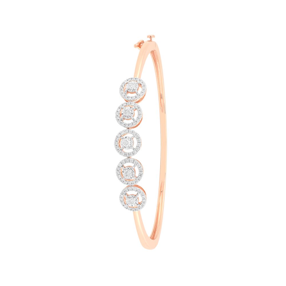 Sparkling Rose Gold and Diamond Cocktail Bracelet-Bracelets-OBF24A51