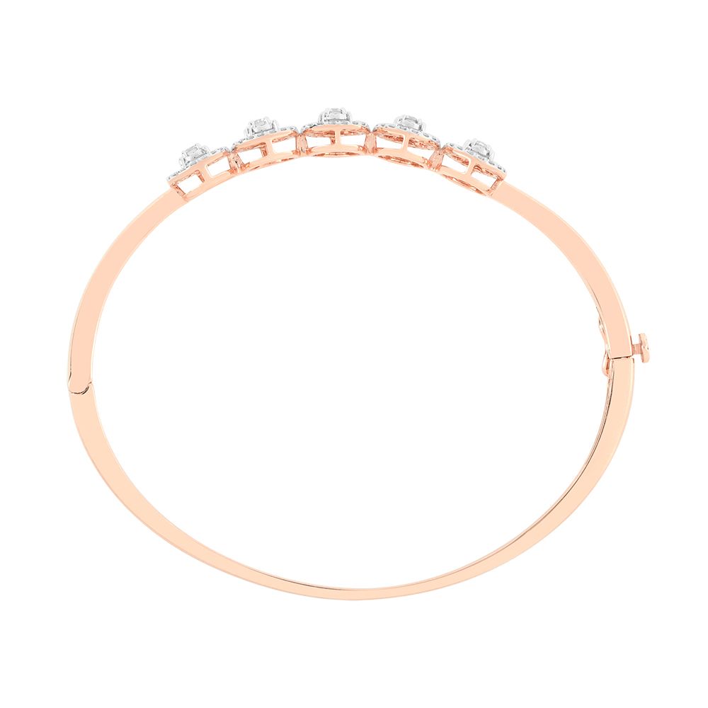 Sparkling Rose Gold and Diamond Cocktail Bracelet-Bracelets-OBF24A51