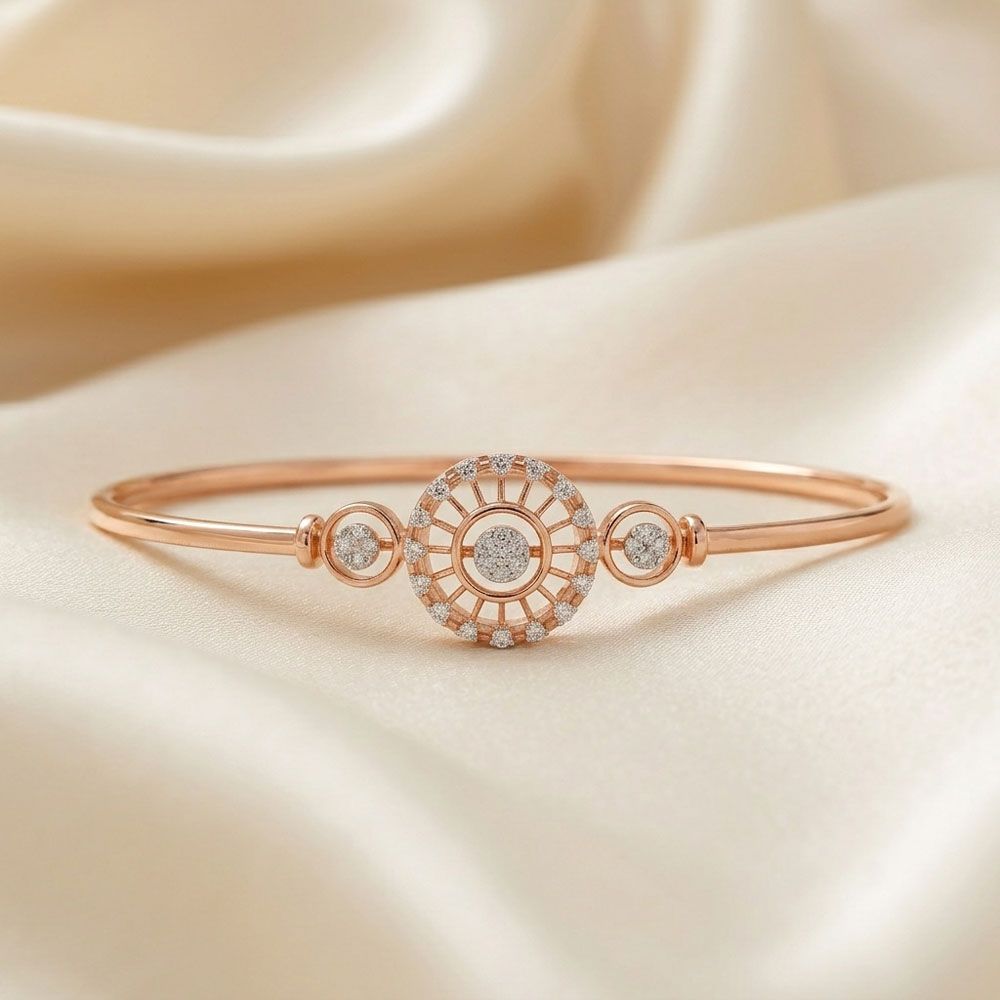 Captivating Floral Design Diamond Bracelet-Bracelets-OBF24R09