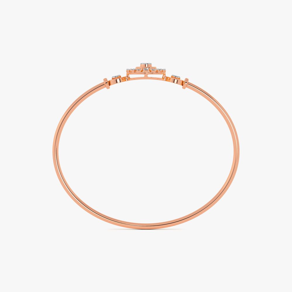 Captivating Floral Design Diamond Bracelet-Bracelets-OBF24R09