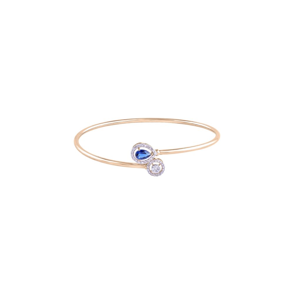 Buy Simple Blue Sapphire and Diamond Bracelet OBF24R11 Online at