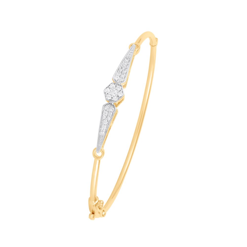 Radiant Yellow Gold and Diamond Bracelet-Bracelets-OBF24R13