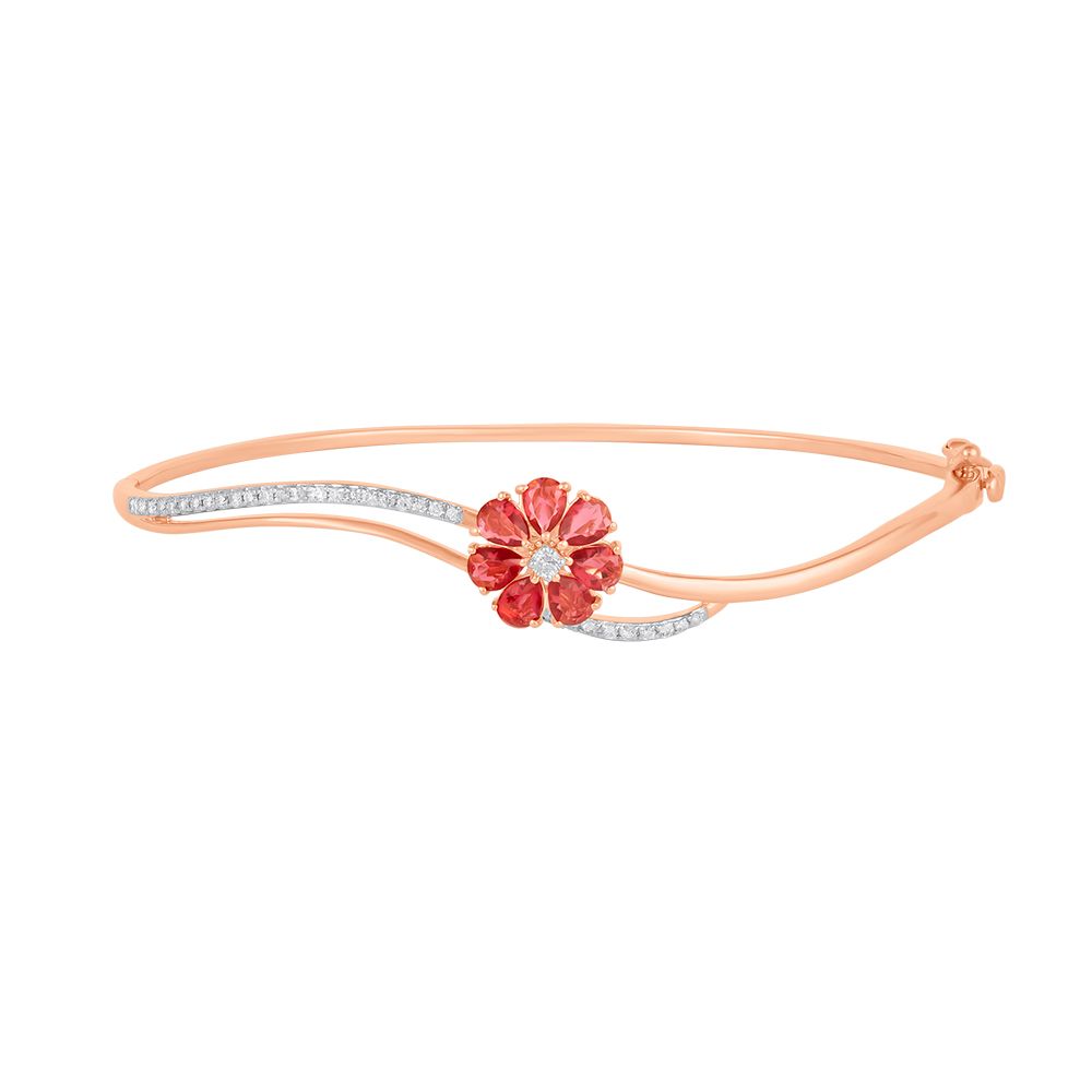 Festive Floral Diamond Bracelet-Bracelets-OBF24R14