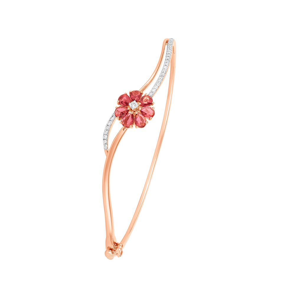 Festive Floral Diamond Bracelet-Bracelets-OBF24R14