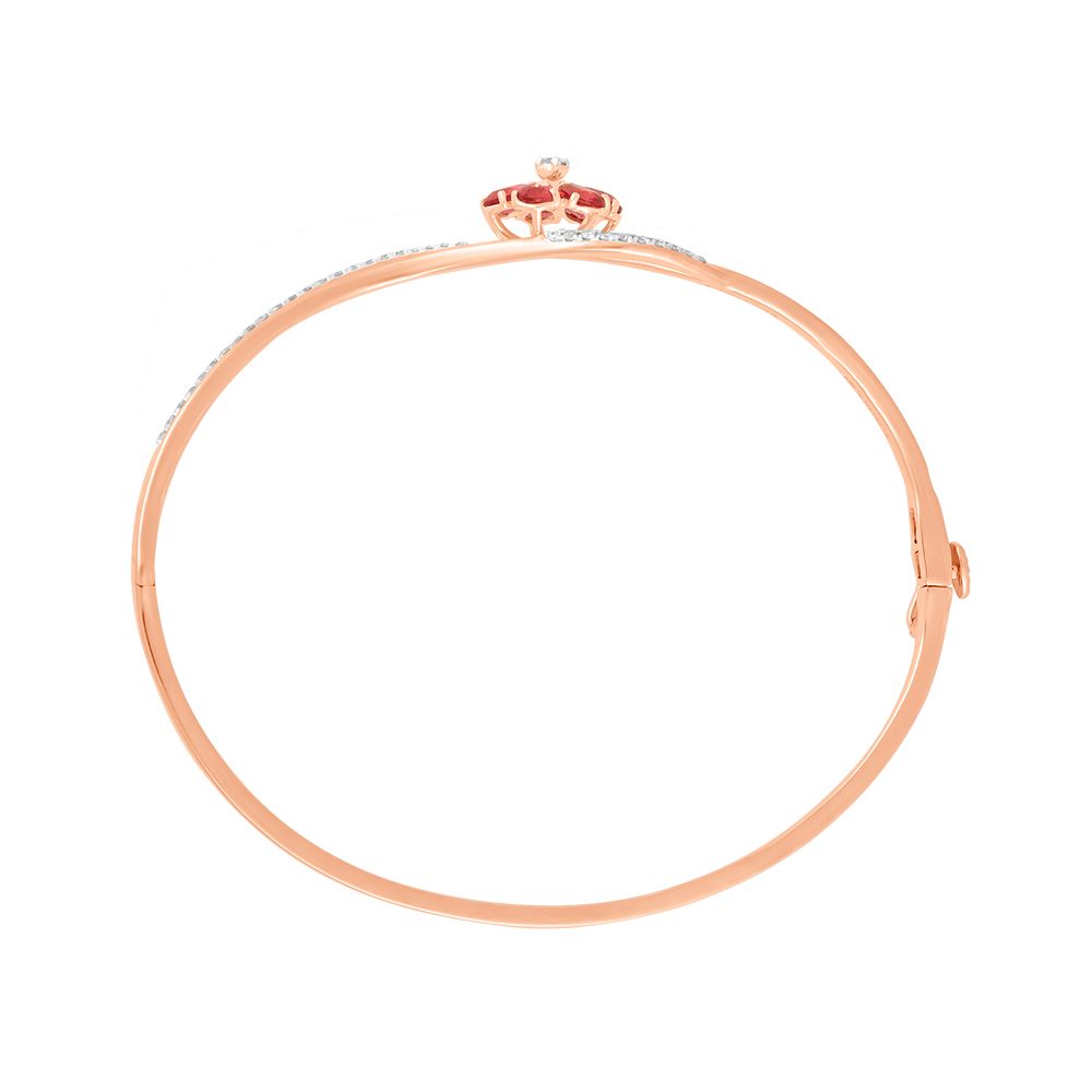 Festive Floral Diamond Bracelet-Bracelets-OBF24R14