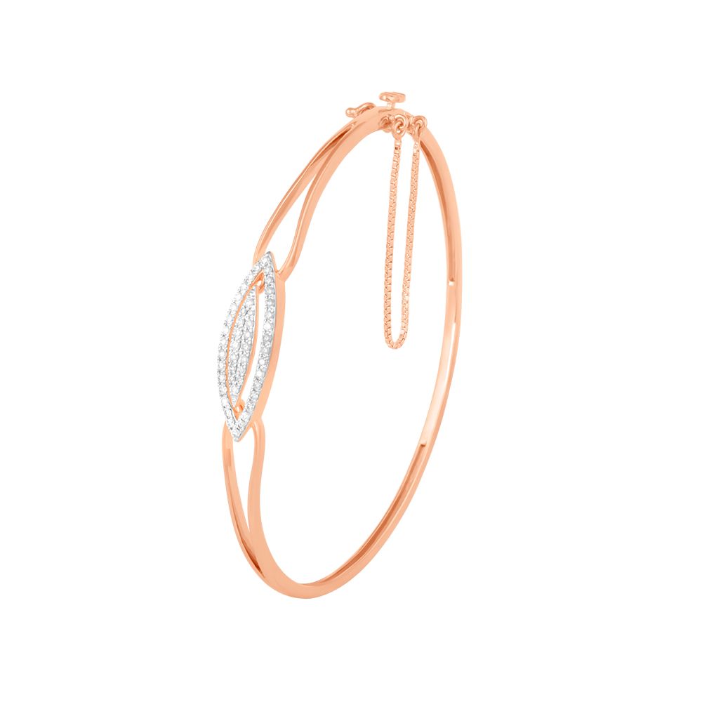 Elaborate 14Kt Rose Gold and Diamond Bracelet-Bracelets-OBF24R16