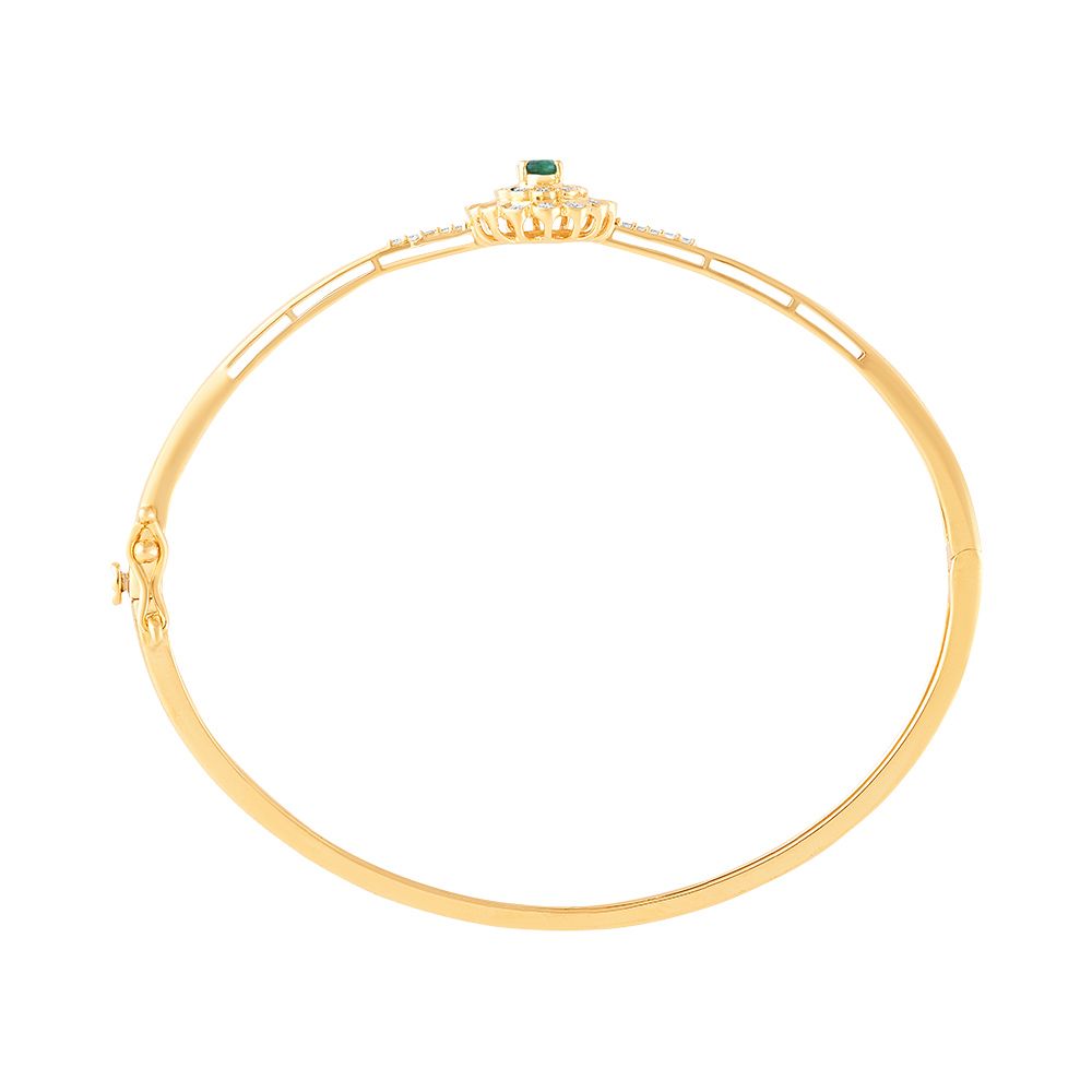 Royal Floral Green Diamond Bracelet-All Jewellery-OBF25A39