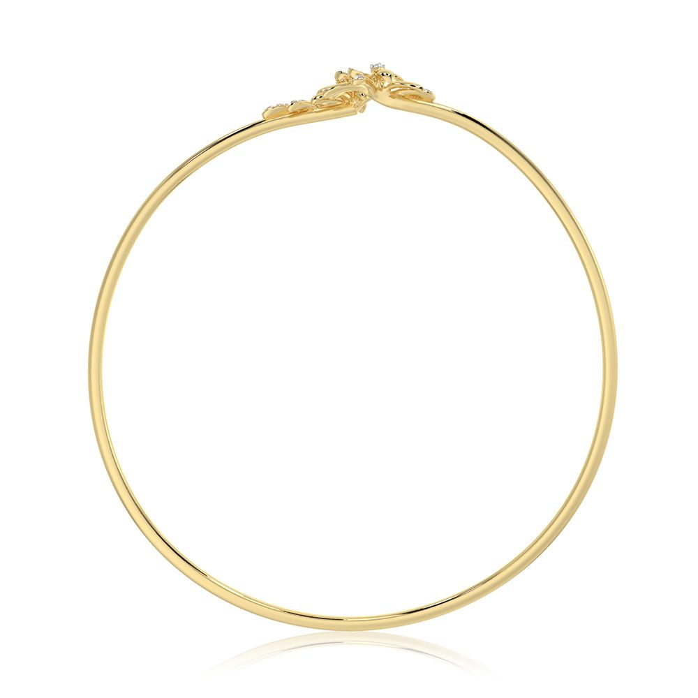 Beautiful Floral 14Kt Yellow Gold Bracelet-All Jewellery-OBF26R08