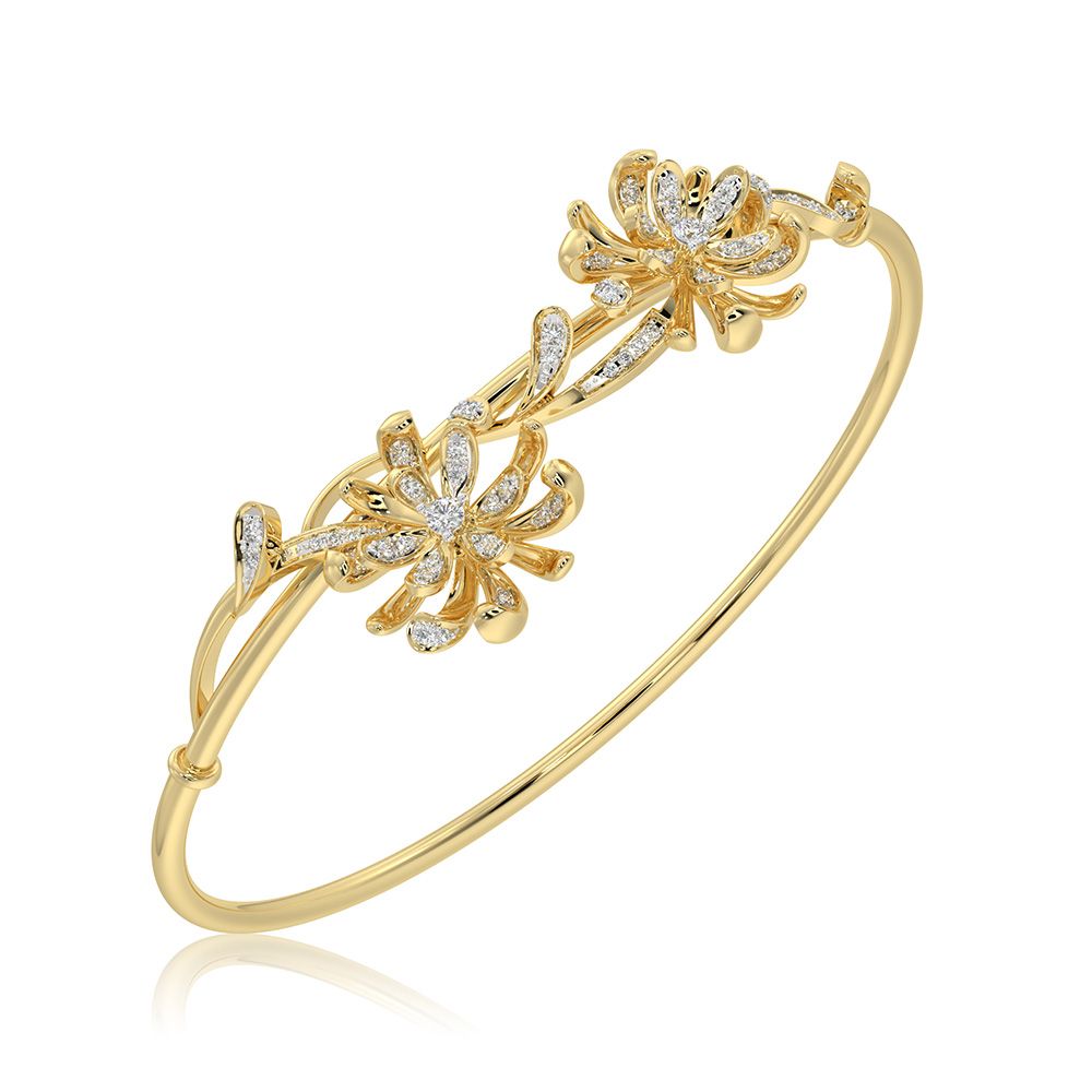 Graceful 14Kt Yellow Gold Bracelet-All Jewellery-OBF26R10