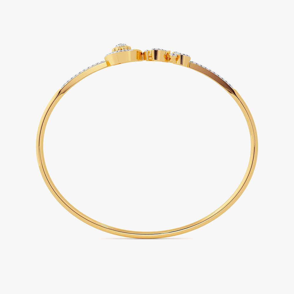 Exquisite Cosmos 14KT Diamond Openable Oval Bracelet-All Jewellery-OBF26R52