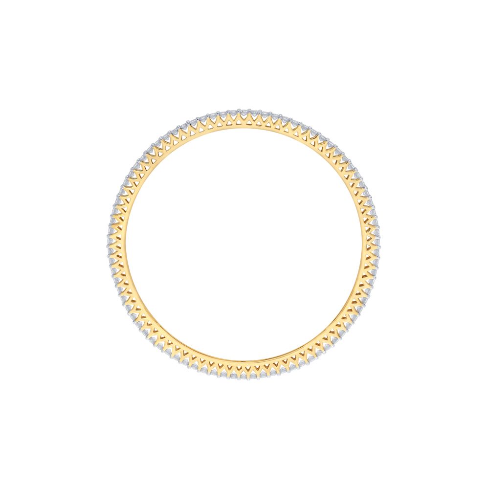 Attractive Crown Star Diamond Bangle Set of 2-Bangles-OBA13088