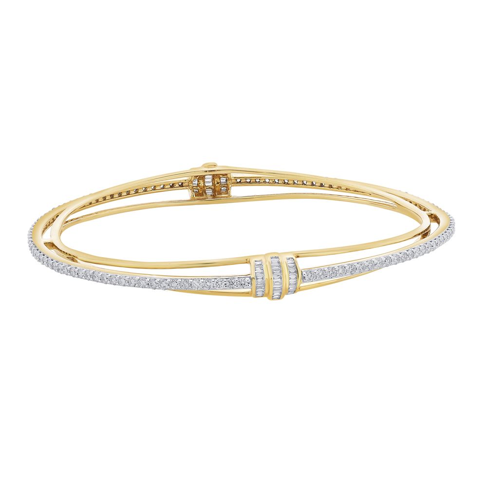 Enchanting Diamond Bangle in 18KT Rose Gold Set of 2-Bangles-OBA15791