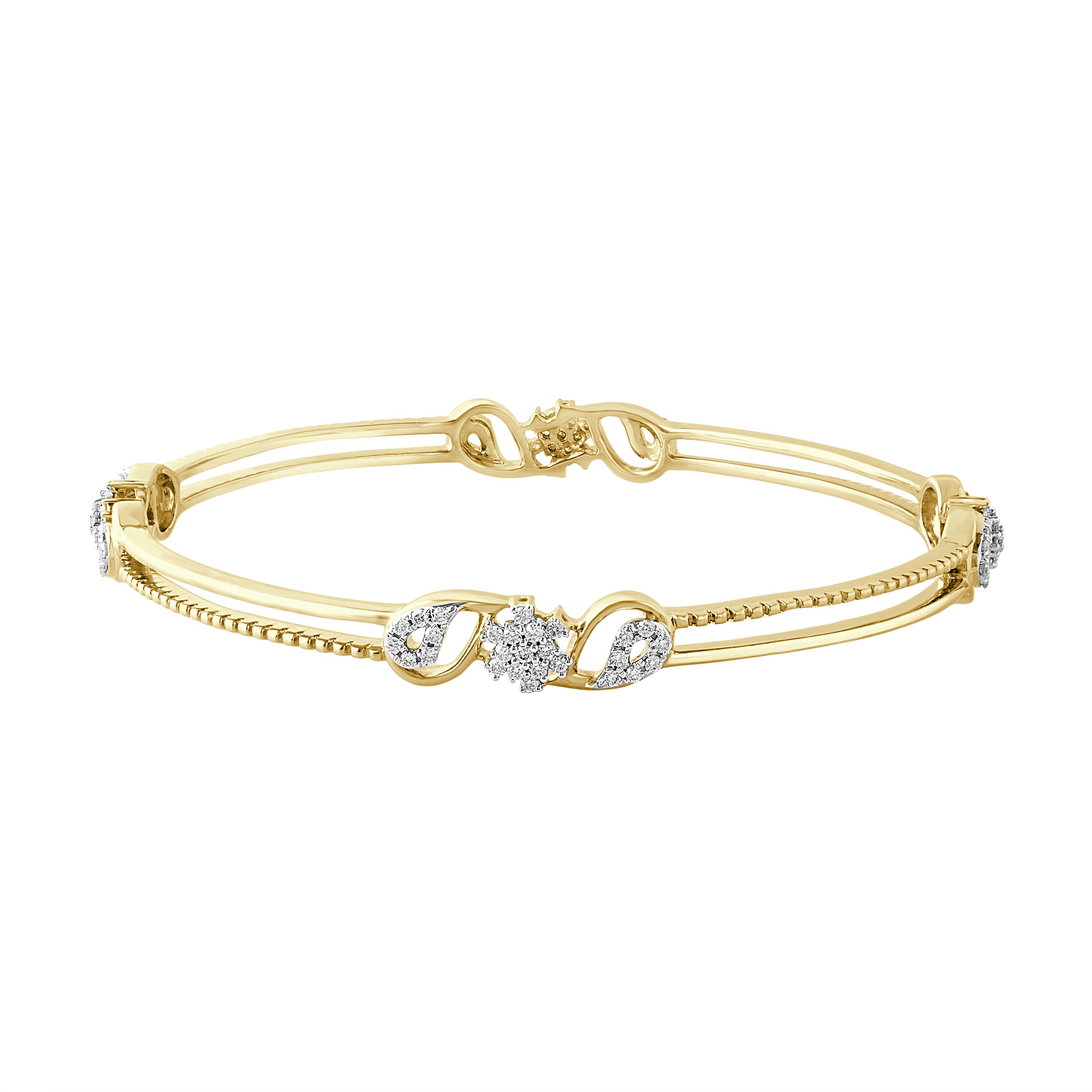 Embellished Diamond Bangle Set of 2-Bangles-OBA17008
