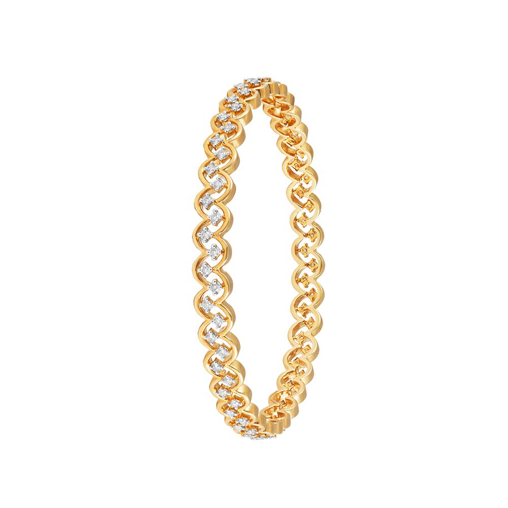 Shimmering Diamond Bangle-Bangles-OBA18075