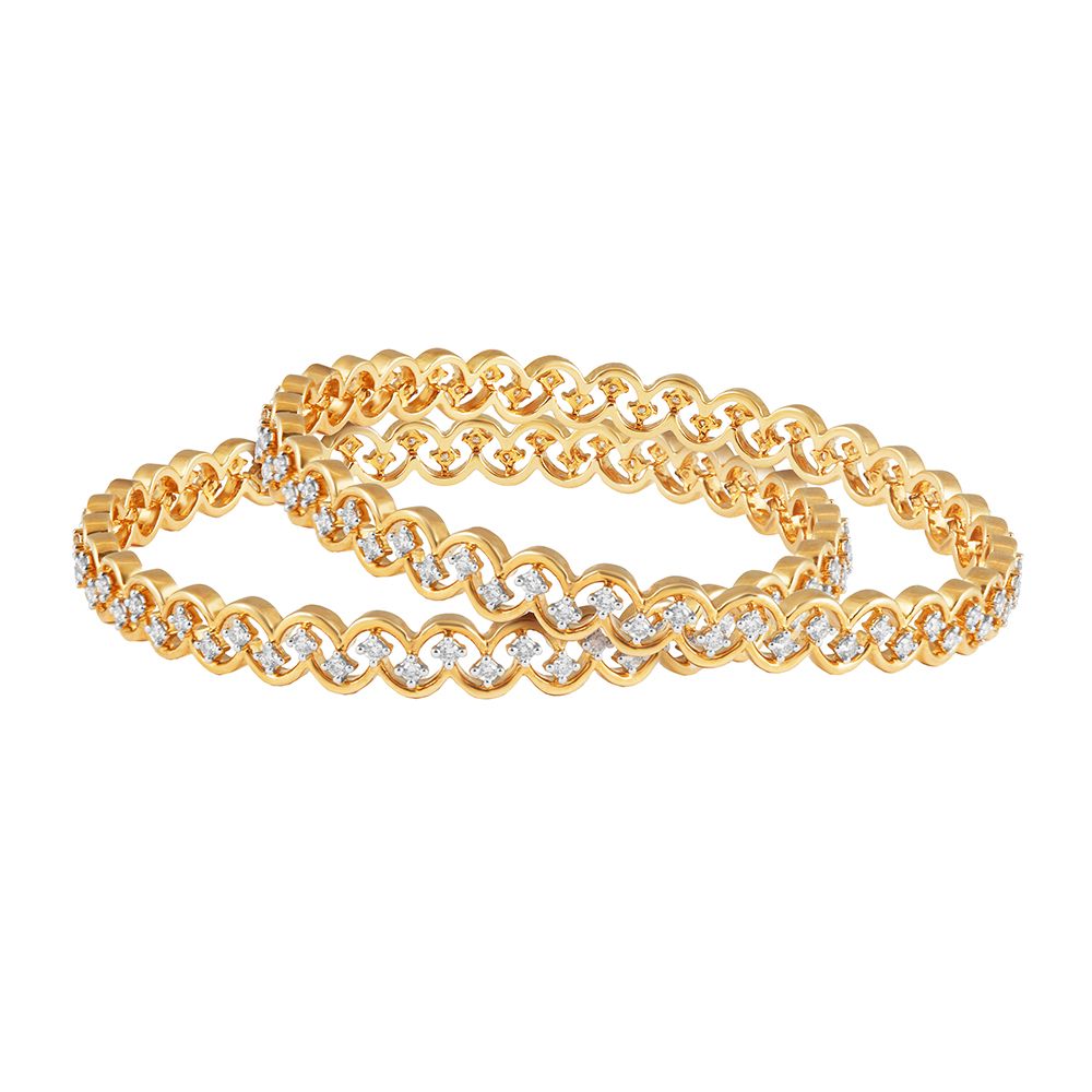 Shimmering Diamond Bangle-Bangles-OBA18075