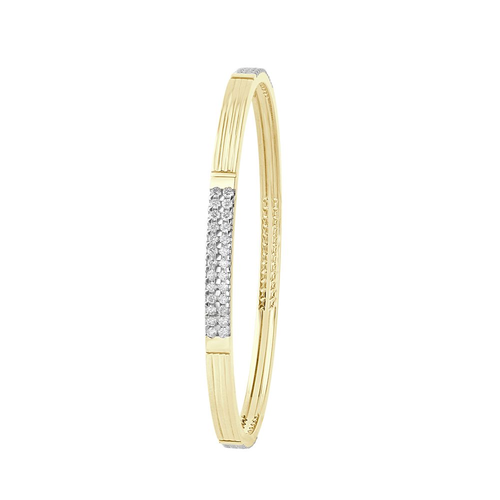 Contemporary Design Diamond Bangle Set of 2-All Jewellery-OBA18134