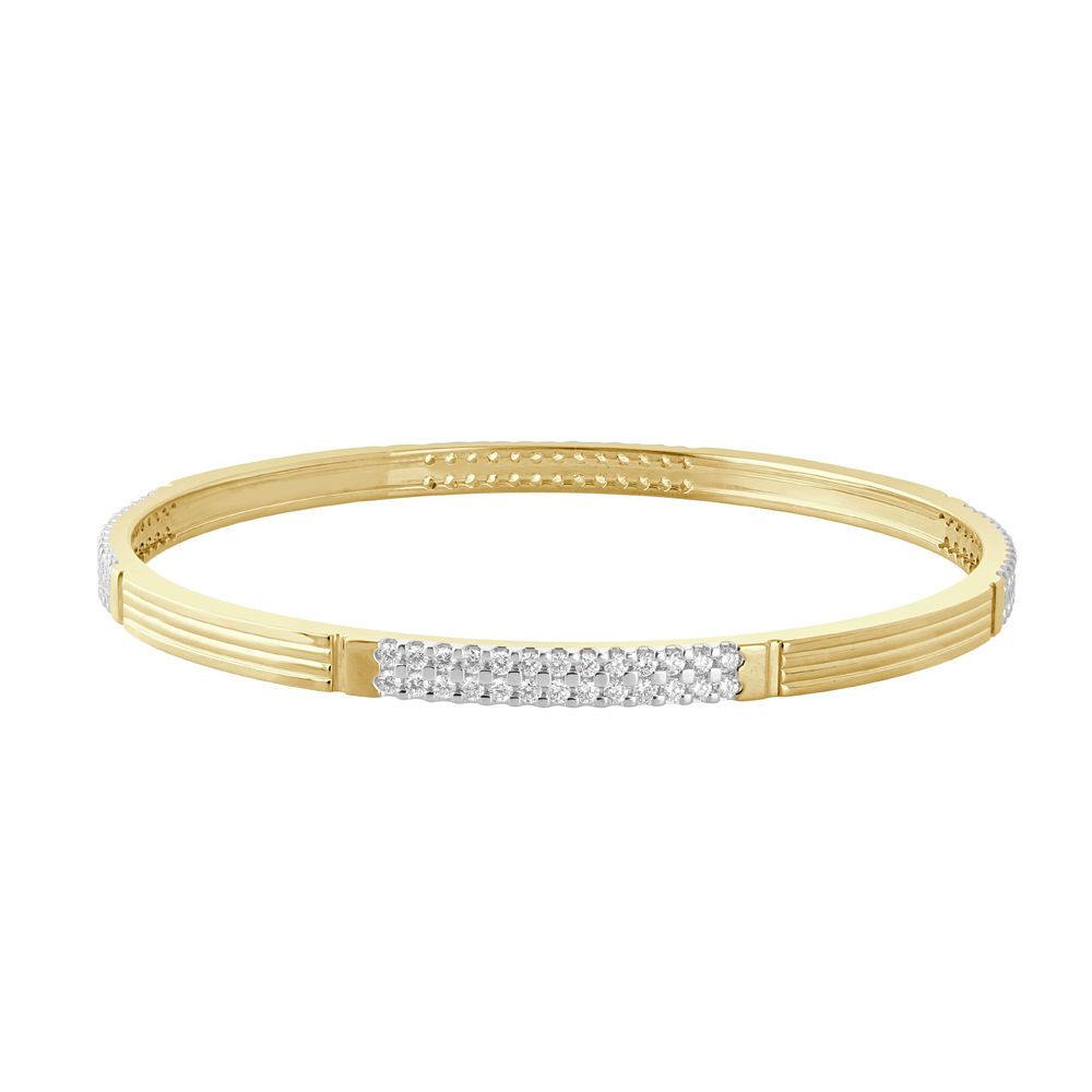 Contemporary Design Diamond Bangle Set of 2-All Jewellery-OBA18134