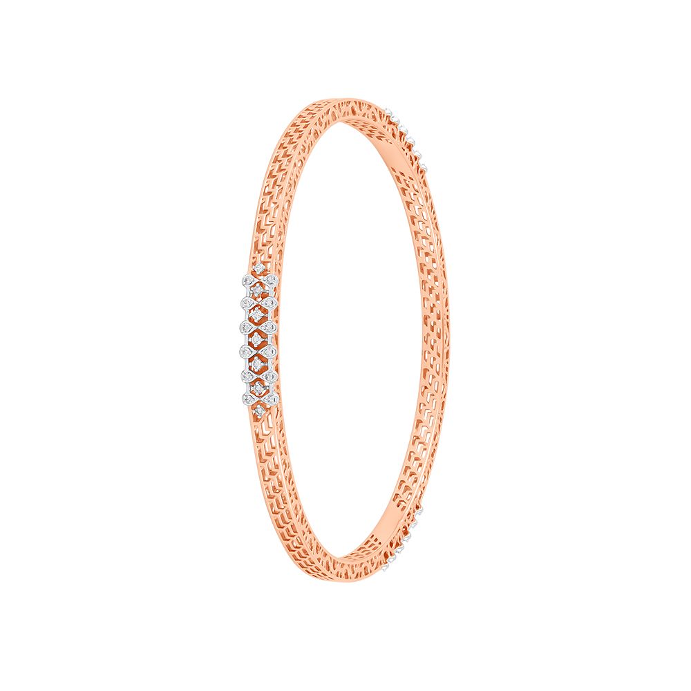 Florious Rose Gold Diamond Bangle Set-All Jewellery-OBA20073