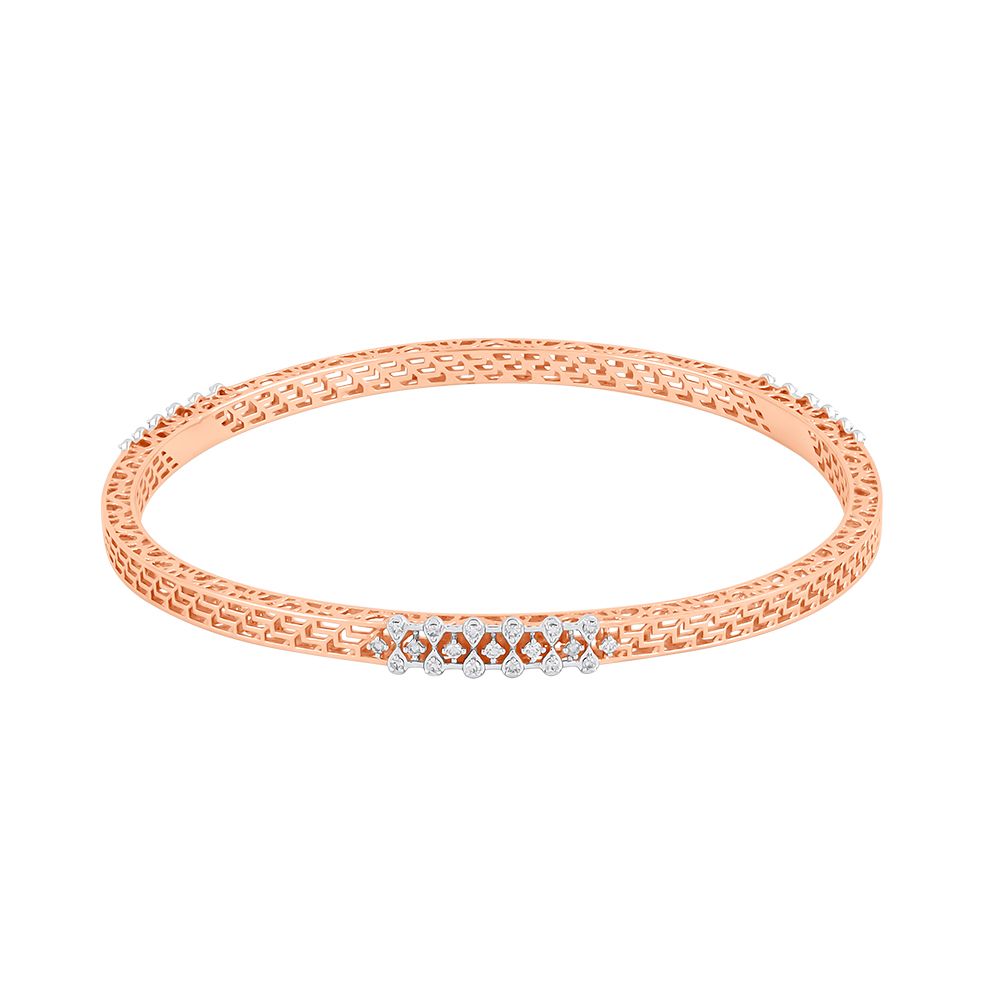 Florious Rose Gold Diamond Bangle Set-All Jewellery-OBA20073