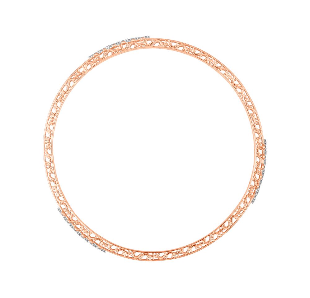Florious Rose Gold Diamond Bangle Set-All Jewellery-OBA20073