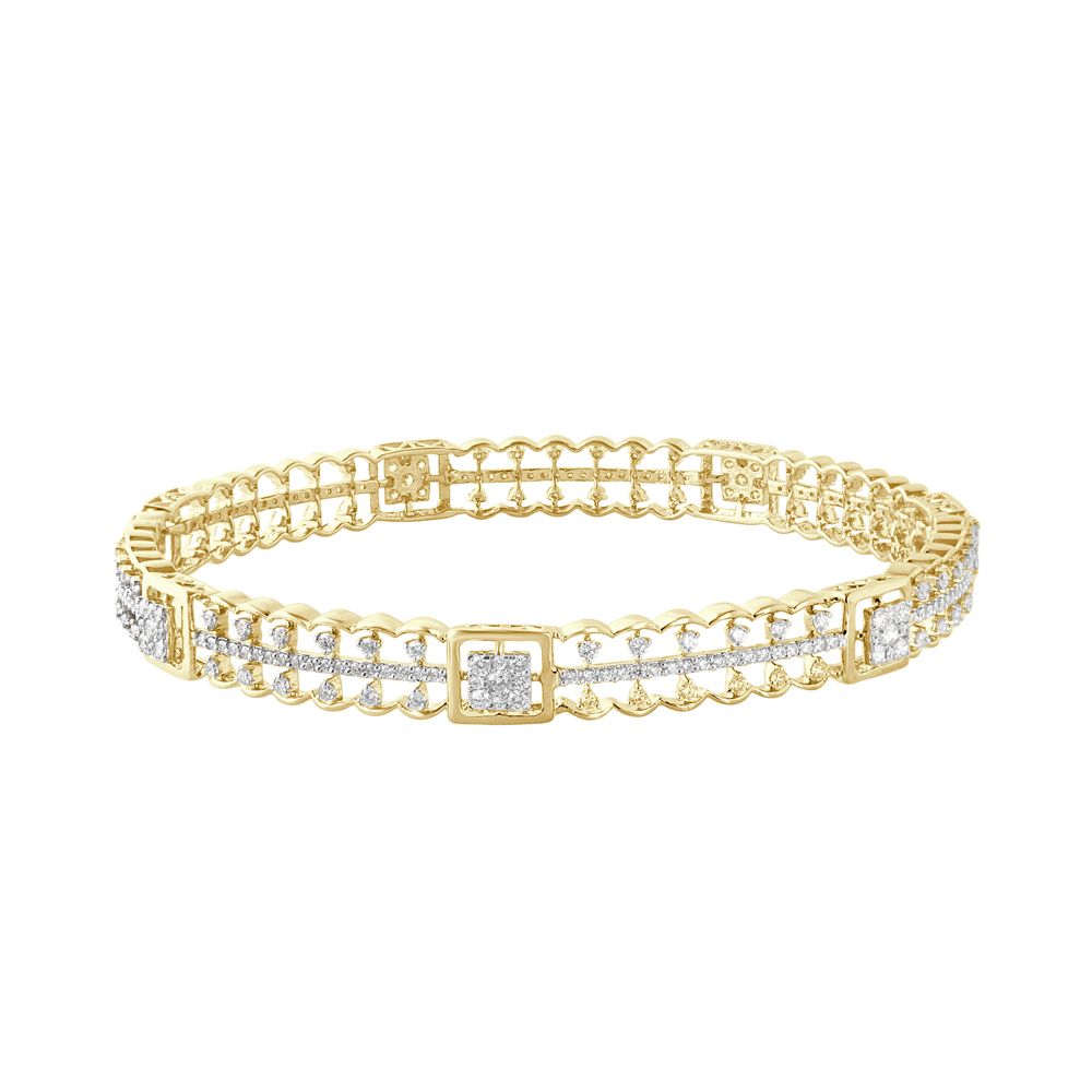 Versatile 14KT Yellow Gold Bangle Set of 2-Bangles-OBA21026