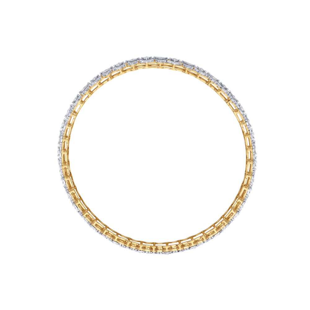Brilliant 14KT Yellow Gold Bangle Set of 2-Bangles-OBA21032