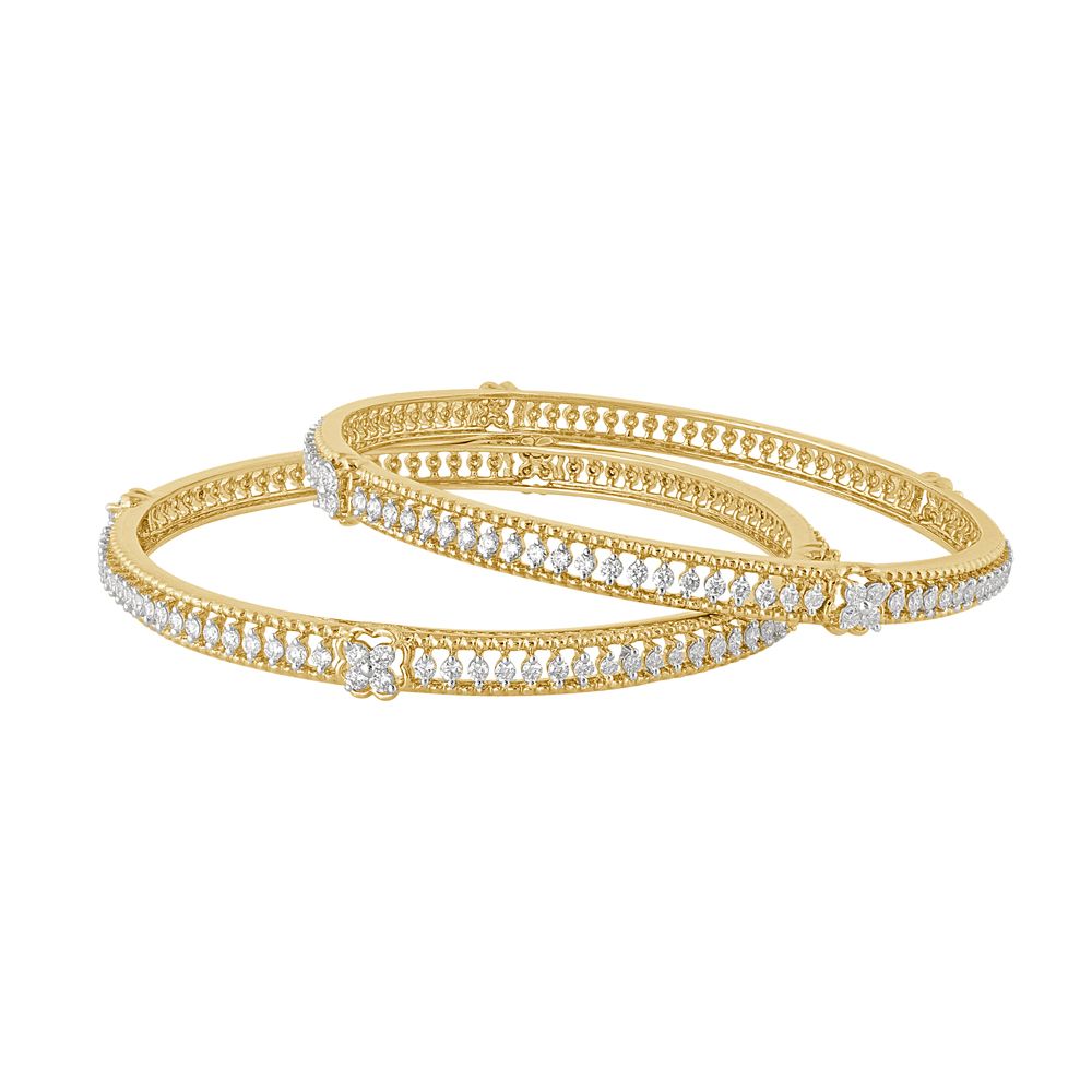 Sparkling Diamond Bangle Set-All Jewellery-OBA22032