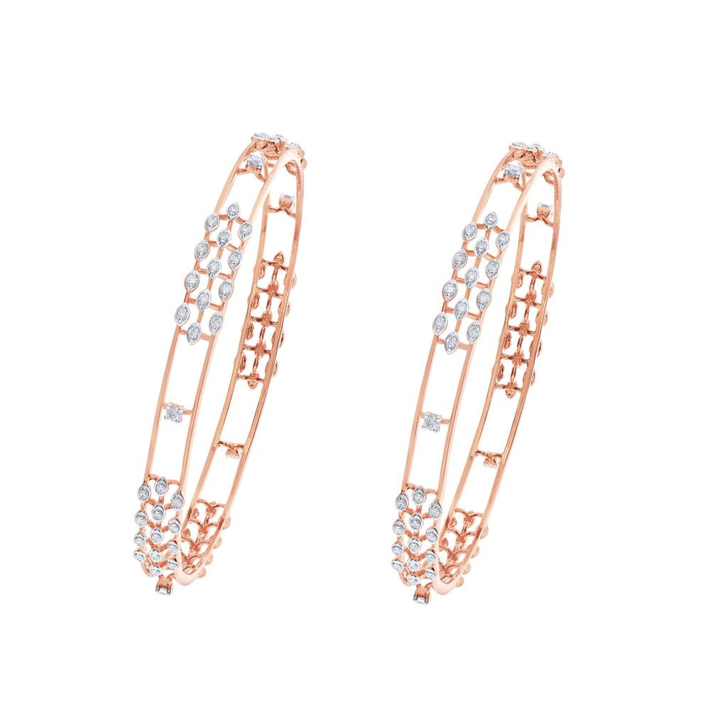 Enigmatic Diamond Bangle Set of 2-All Jewellery-OBA23001