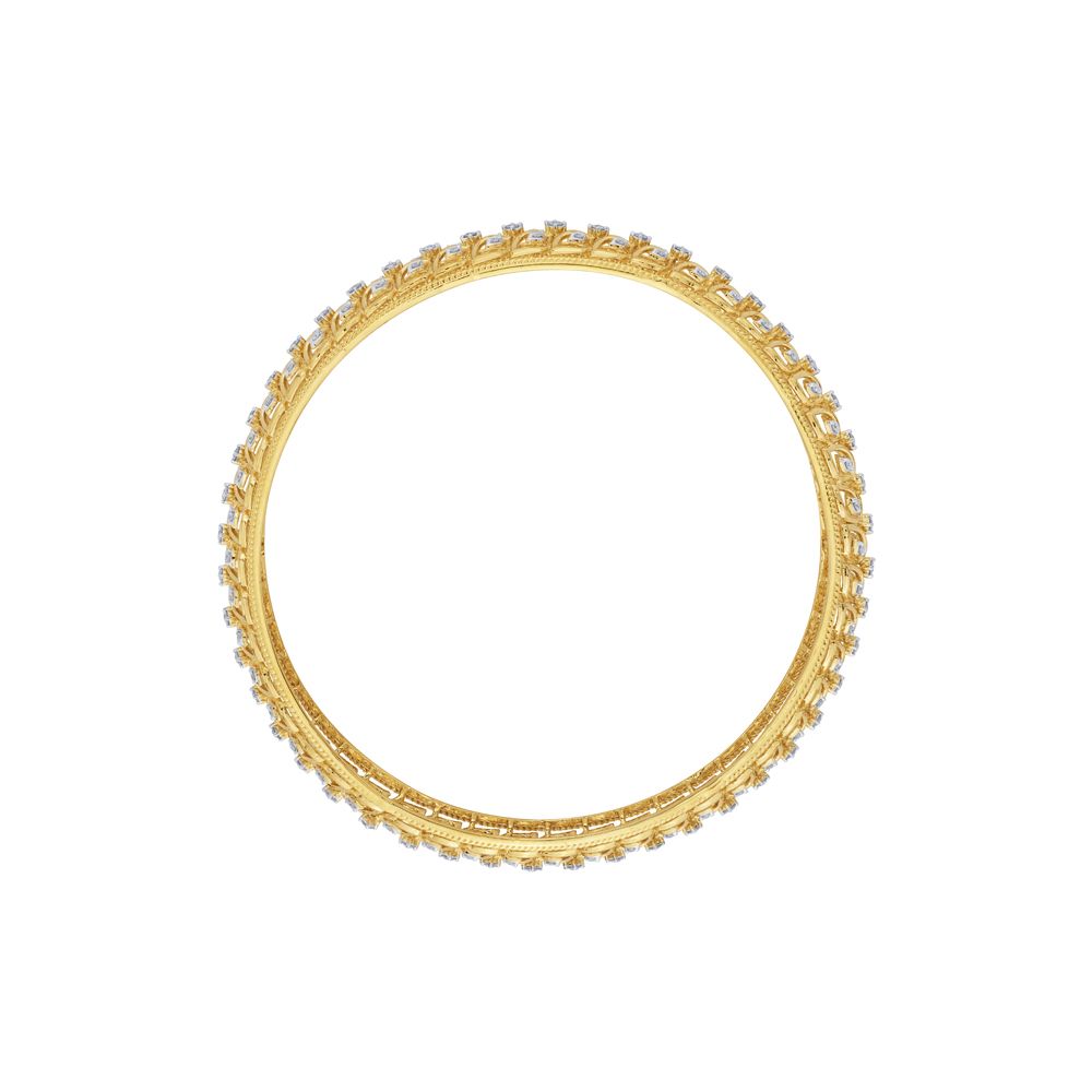Quirky Gold and Diamond Bangle Set of 2-All Jewellery-OBA23007