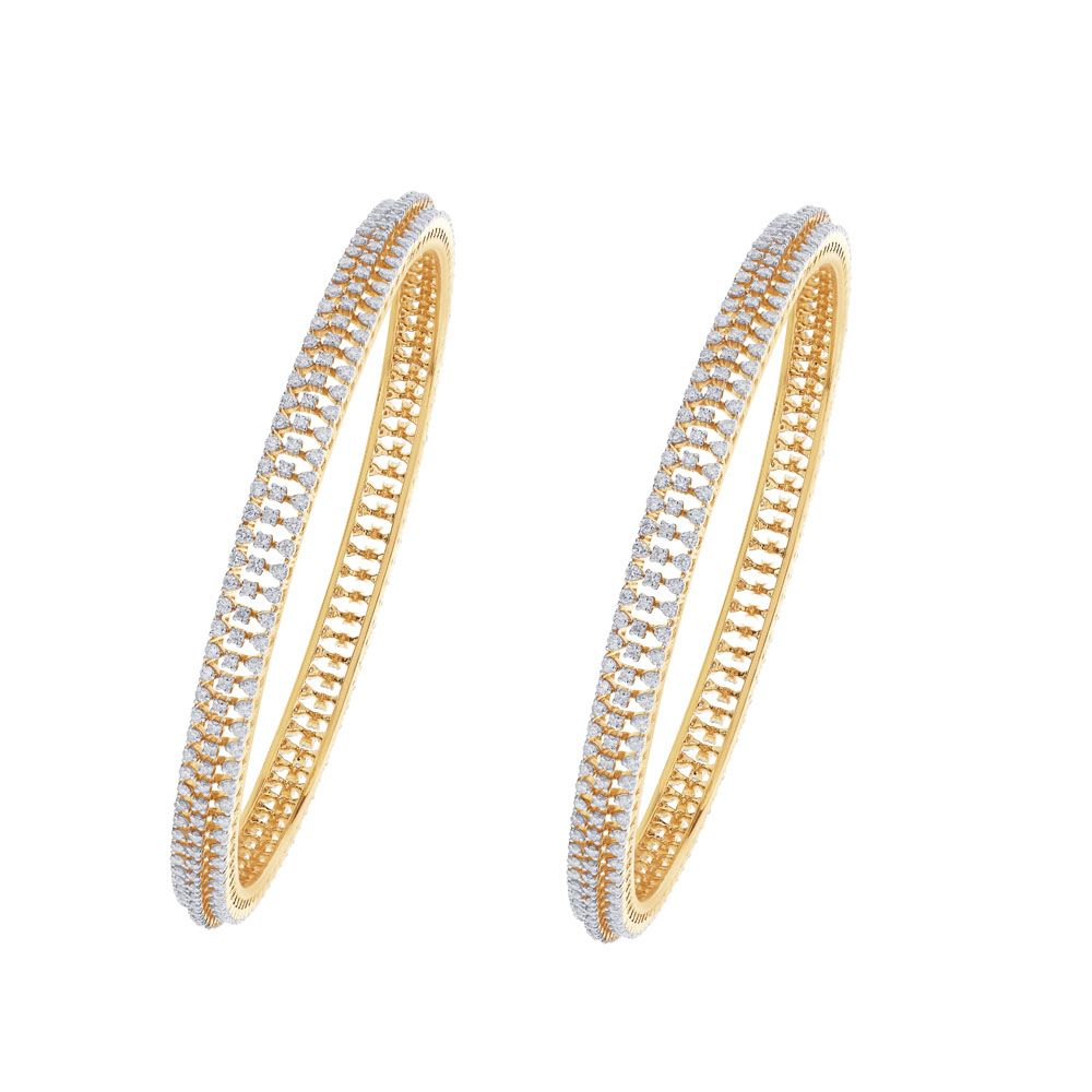 Captivating Bangle in 18KT Yellow Gold Set of 2-All Jewellery-OBA23011