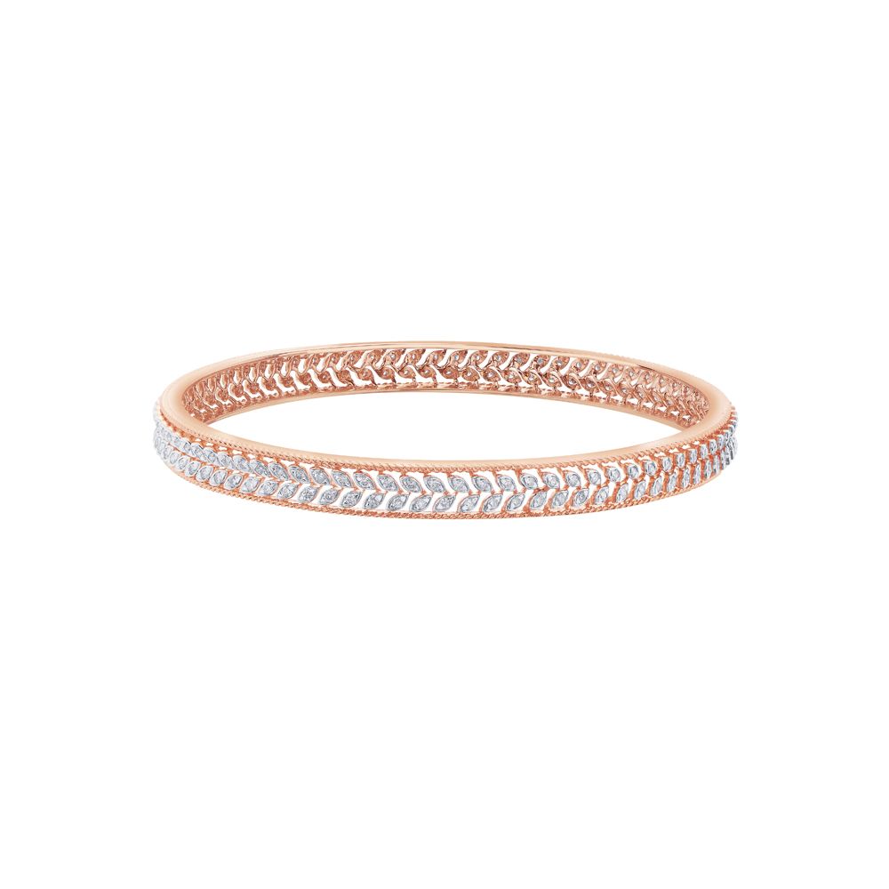 Stunning Rose Gold Diamond Bangle Set of 2-All Jewellery-OBA23012