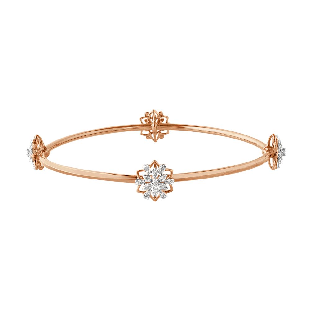 Dazzling Diamond Bangle in 18KT Rose Gold Set of 2-All Jewellery-OBA23016