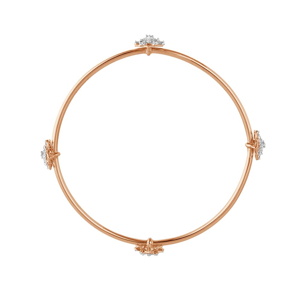 Dazzling Diamond Bangle in 18KT Rose Gold Set of 2-All Jewellery-OBA23016