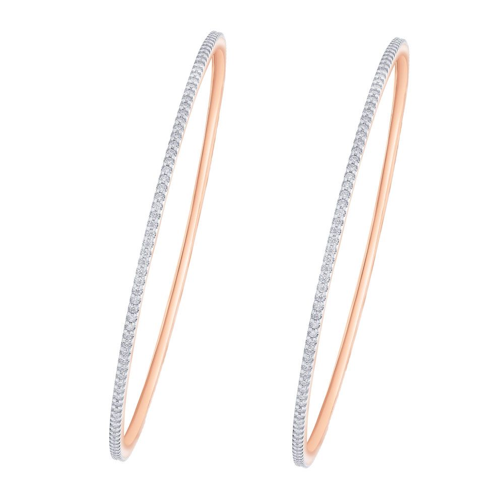 18KT Rose Gold Mesmerising Bangle Set of 2-All Jewellery-OBA23021