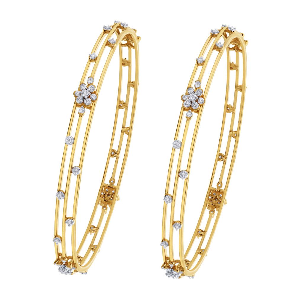 Enigmatic Diamond Bangle Set of 2-All Jewellery-OBA23024