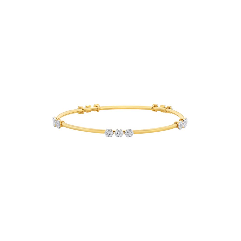 Glimmering 3-circles Diamond Bangle-Bangles-OBA23026