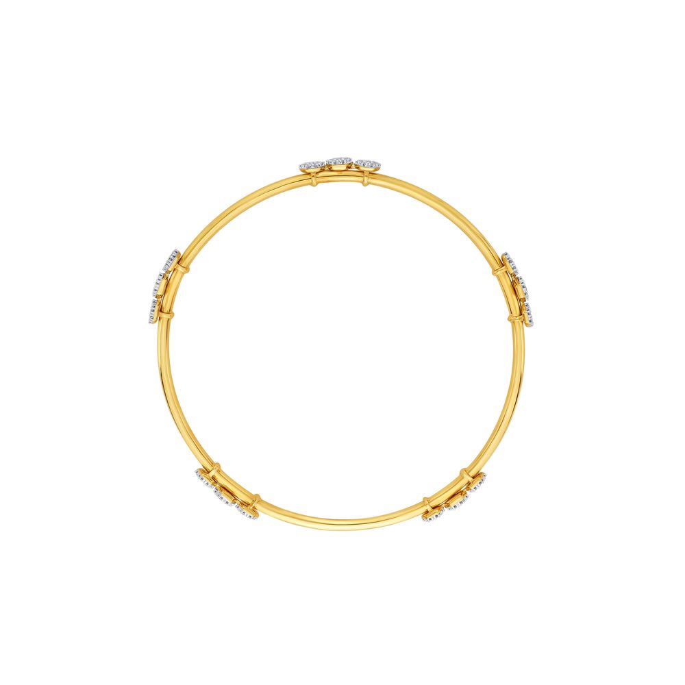 Glimmering 3-circles Diamond Bangle-Bangles-OBA23026