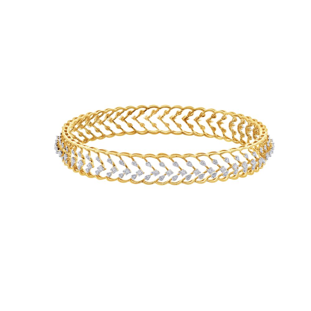 Exquisite 18KT Yellow Gold Bangle Set of 2-All Jewellery-OBA23029