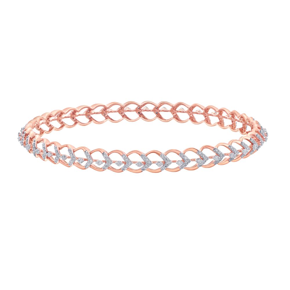 Gleaming Rose Gold Bangle Set of 2-All Jewellery-OBA23030