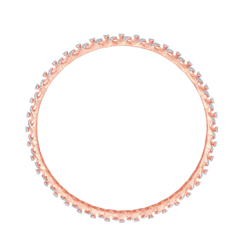 Gleaming Rose Gold Bangle Set of 2-All Jewellery-OBA23030