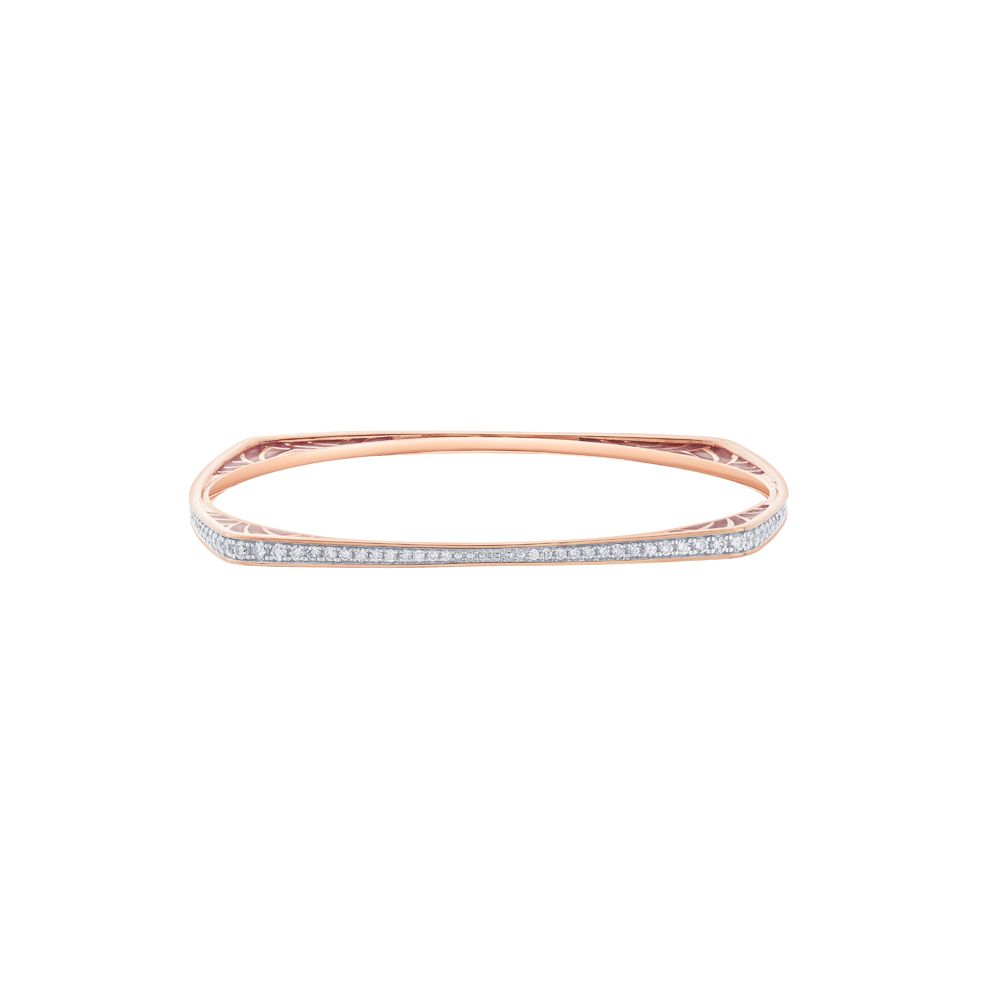 Stunning Rose Gold and Diamond Bangle Set of 2-All Jewellery-OBA23032