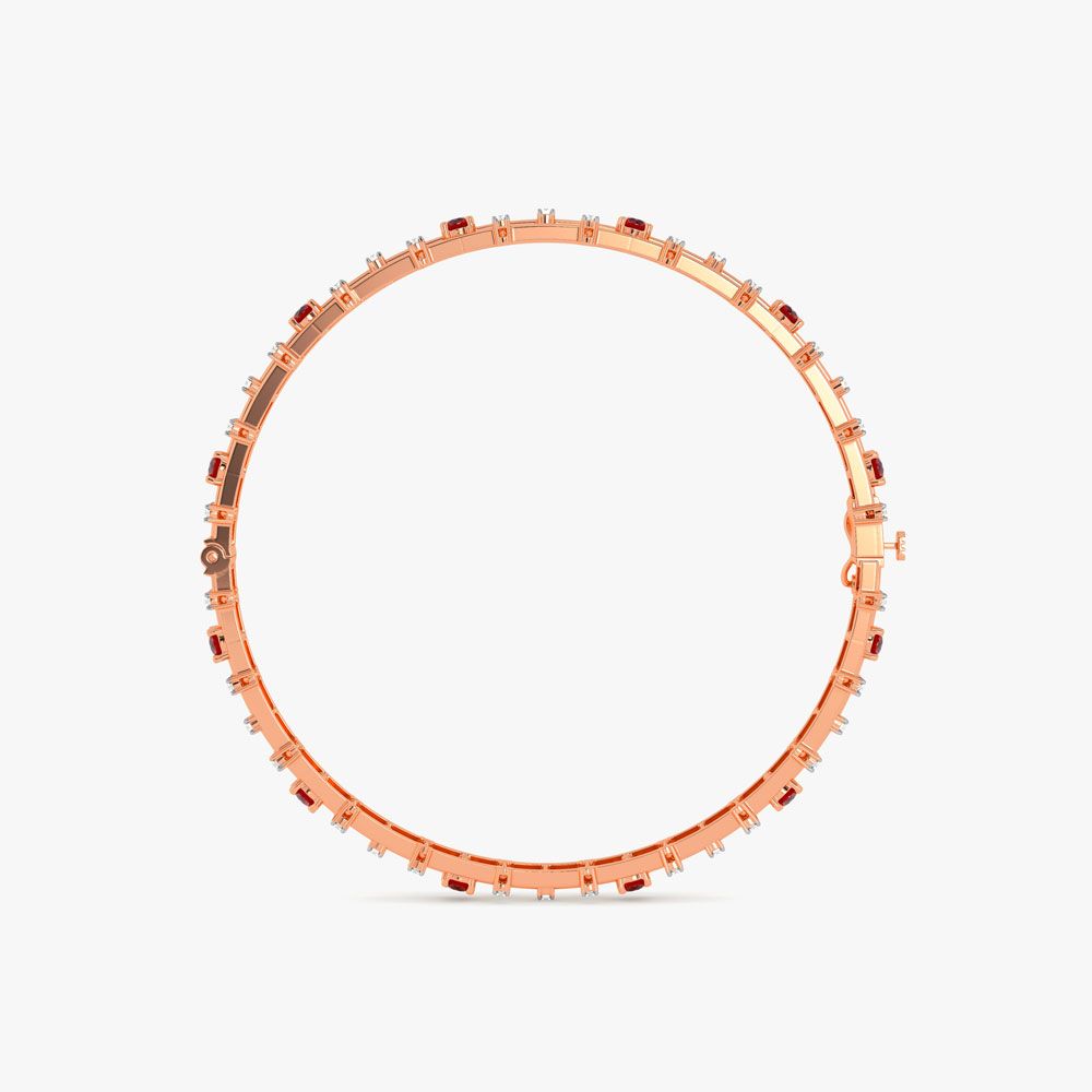 Charming 14KT Rose Gold and Diamond Astra Bangle Set of 2-All Jewellery-OBA23035