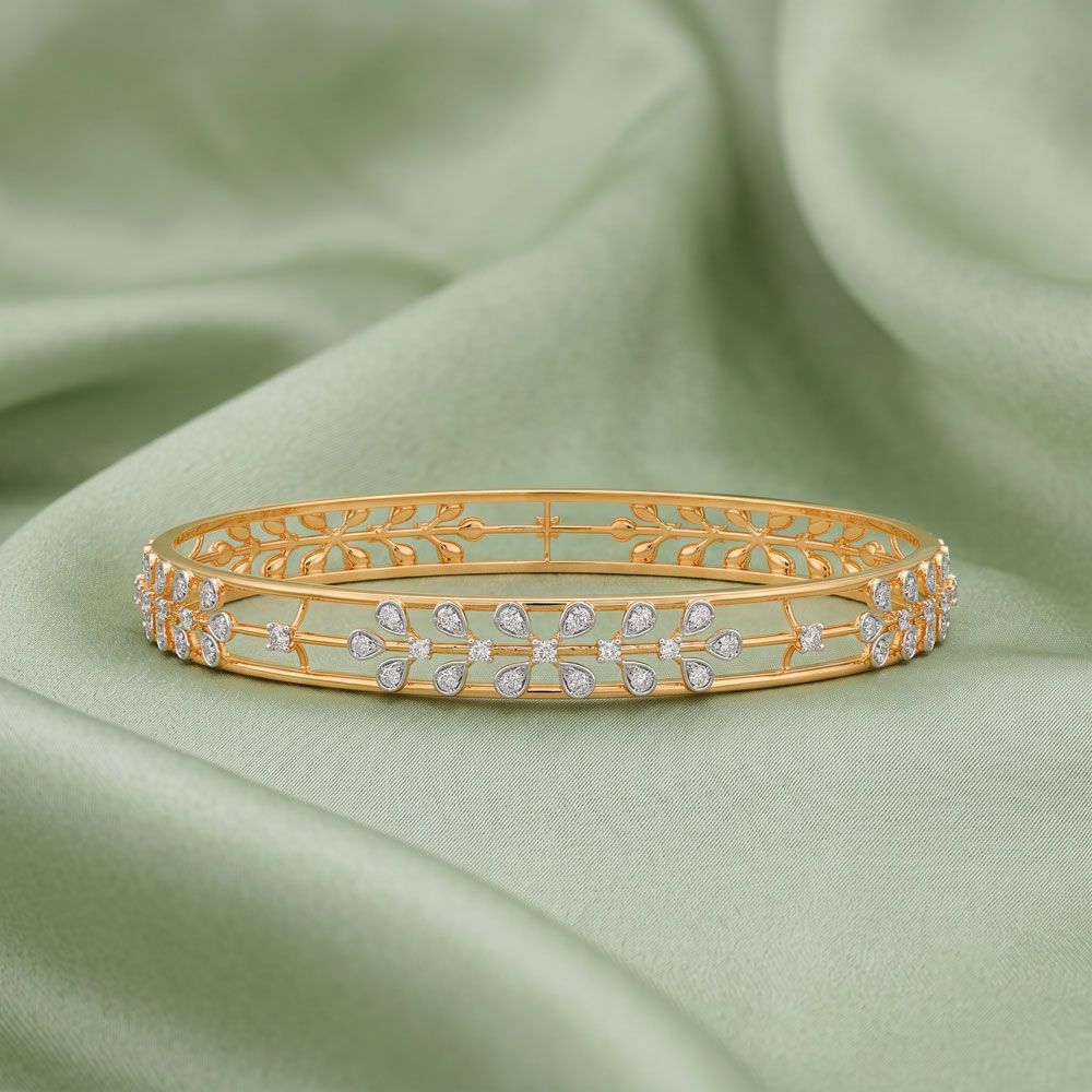 Exquisite Filigree Diamond Astra Bangle Set of 2-All Jewellery-OBA23036