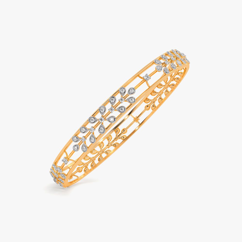 Exquisite Filigree Diamond Astra Bangle Set of 2-All Jewellery-OBA23036