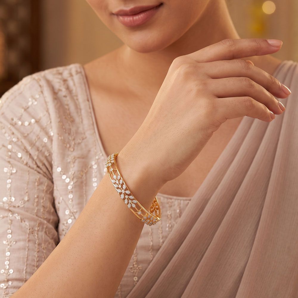 Exquisite Filigree Diamond Astra Bangle Set of 2-All Jewellery-OBA23036